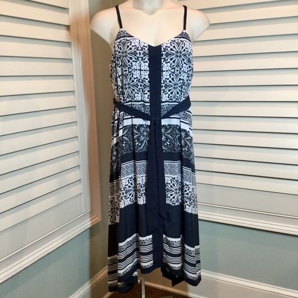 Lane Bryant Dresses & Skirts - Lane Bryant Navy Floral Maxi Sundress, 18/20, EUC